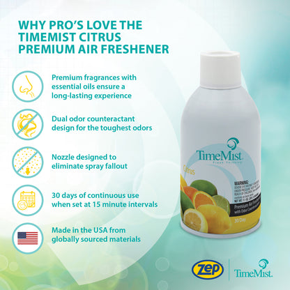 Premium TimeMist Metered 30 Day Air Freshener - Citrus - 7 Oz.