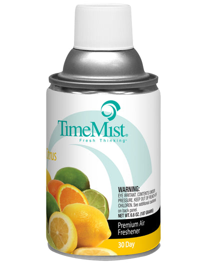 TimeMist Premium Metered Air Freshener Refills, Citrus (Case of 12) with Meter Mist 3000 Ultra Dispenser (2 Pack) Bundle