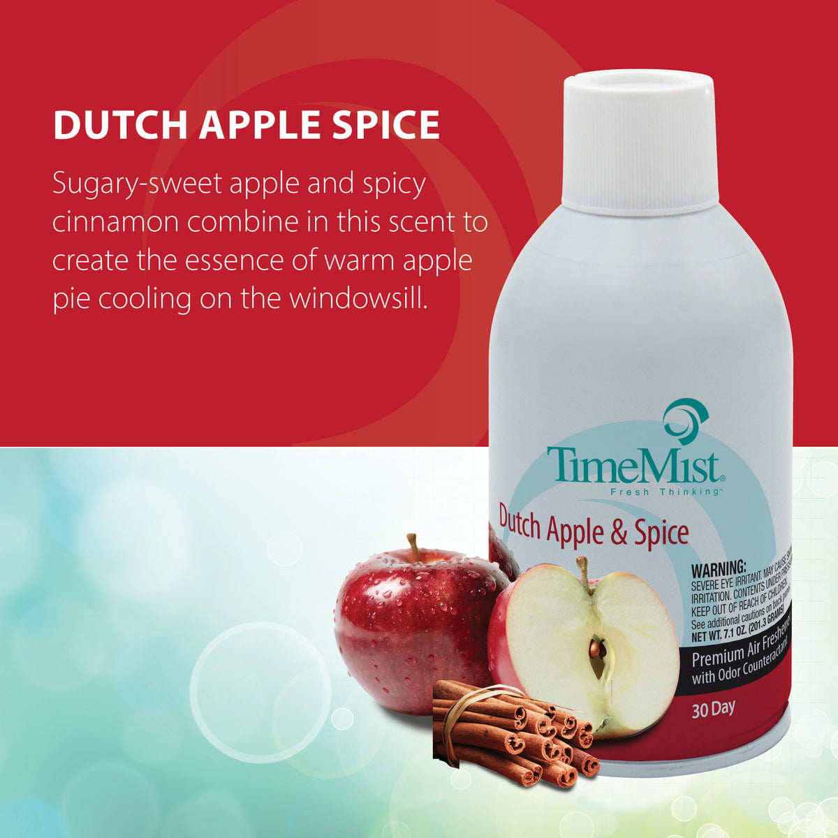Premium Metered 30 Day Air Freshener - Dutch Apple & Spice - 7 Oz.