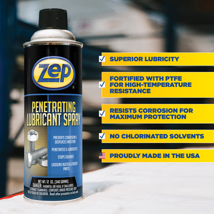 Zep Penetrating Lubricant Spray Prevent Corrosion & Displace Moistur Zep Inc. Zep Penetrating Lubricant Spray Prevent Corrosion & Displace Moistur Zep Inc.