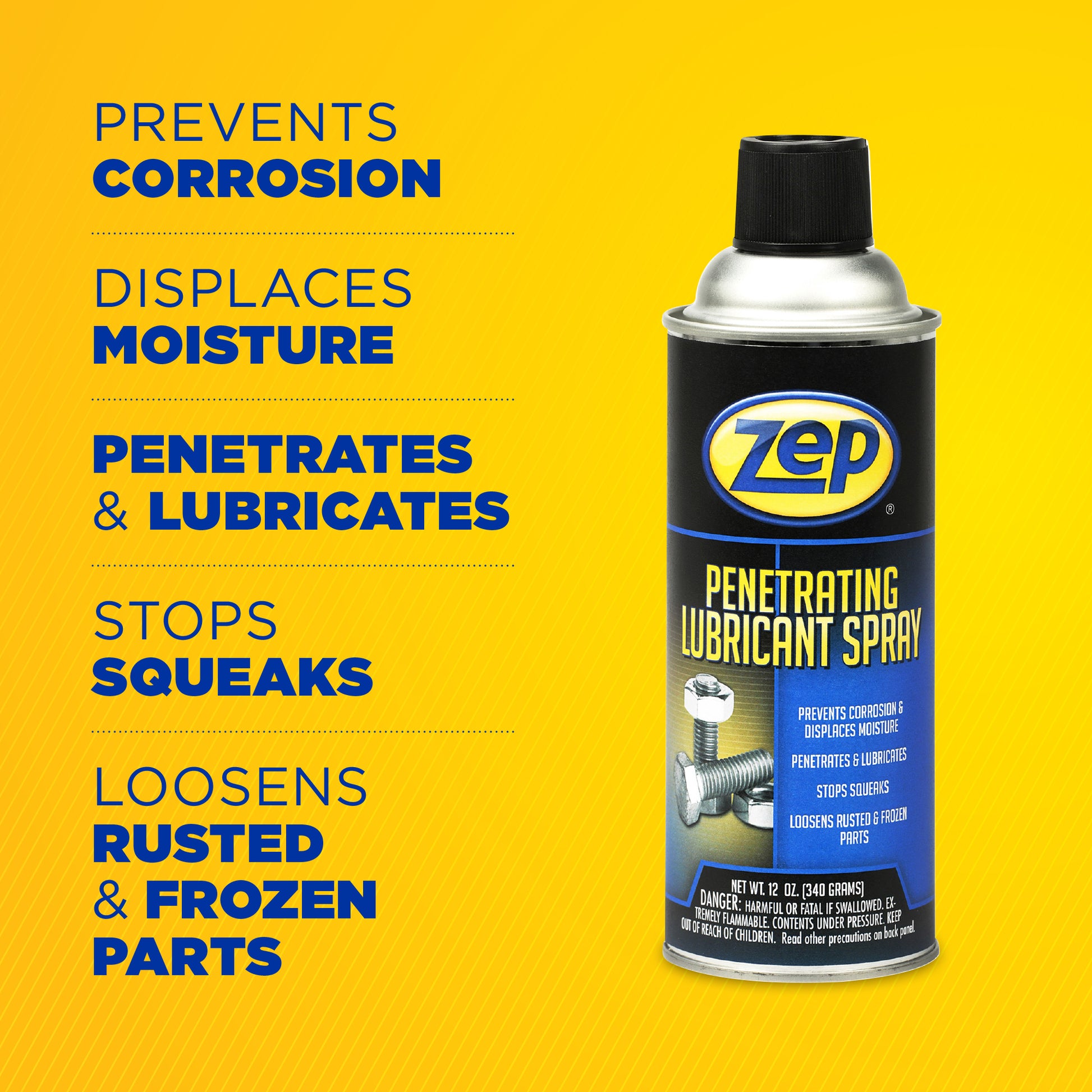 Zep Penetrating Lubricant Spray Prevent Corrosion & Displace Moistur Zep Inc. Zep Penetrating Lubricant Spray Prevent Corrosion & Displace Moistur Zep Inc.