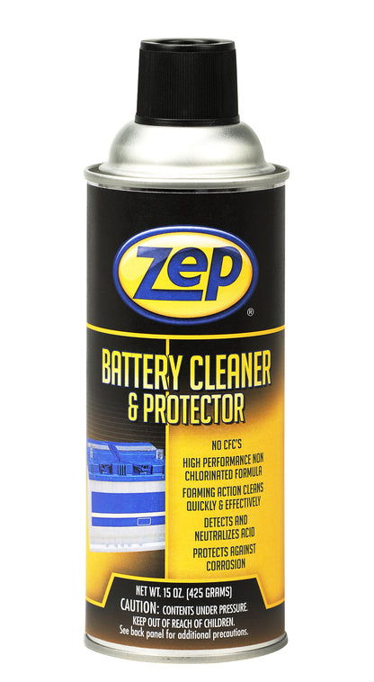 Zep Battery Cleaner & Protector – Detects & Neutralizes Acid – 15 oz