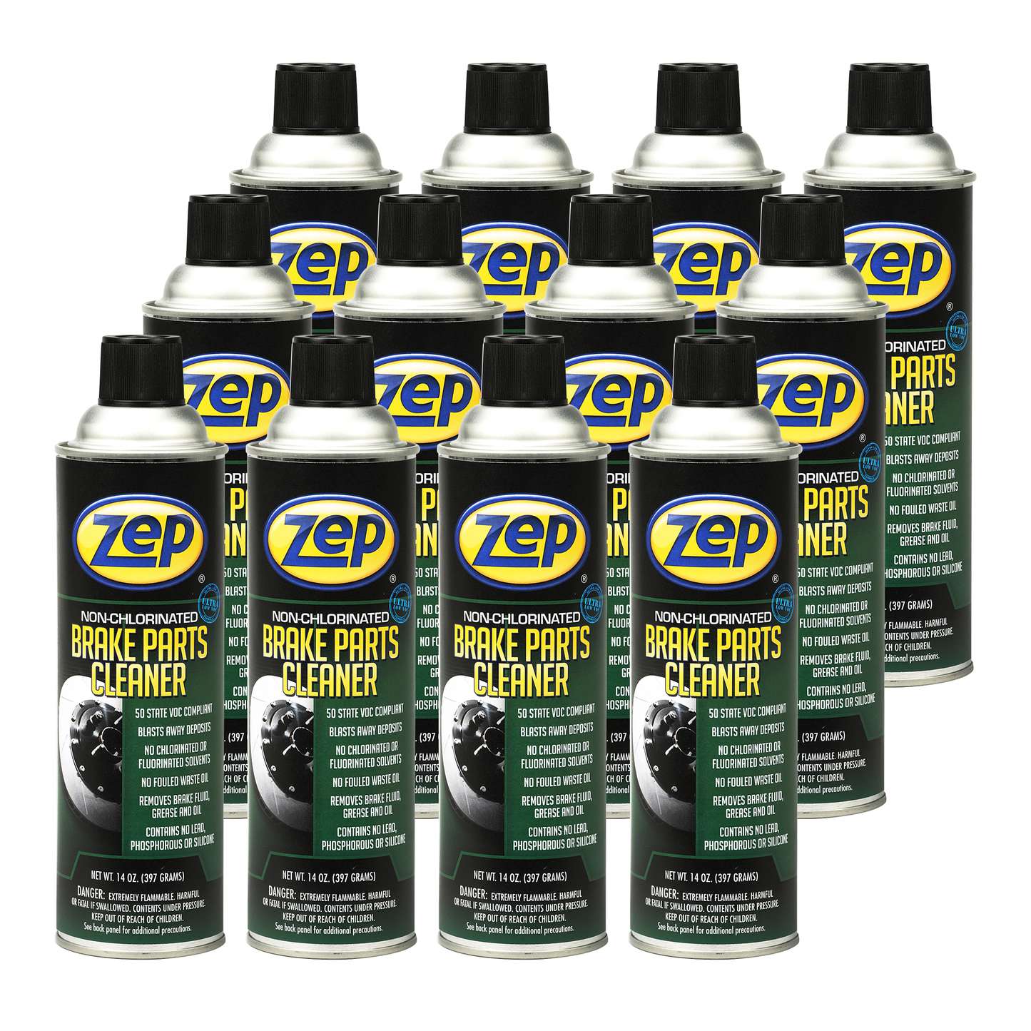 Zep Non-Chlorinated Brake Cleaner – Ultra-Low 10% VOC – 14 oz