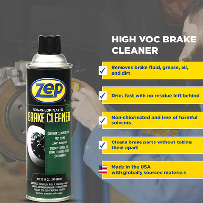 Zep Non-Chlorinated Brake Cleaner – High VOC – 14 oz