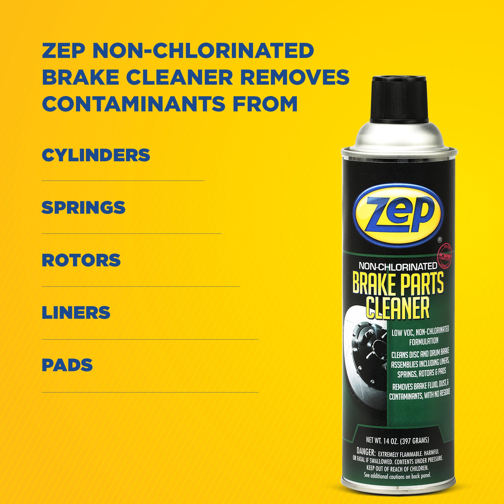 Zep Non-Chlorinated Brake Cleaner – SCAQMD Compliant – 14 oz – Zep