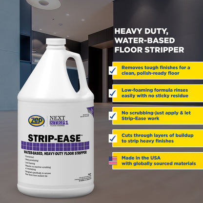 Zep Strip-Ease Heavy-Duty Floor Stripper – Removes Floor Finish – 1 Gallon