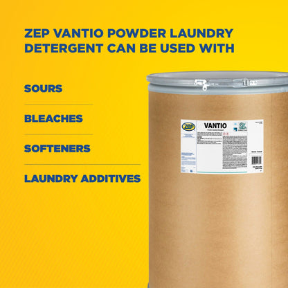 Zep Vantio Powder Laundry Detergent – Industrial Strength Cleaning – 500 Pounds
