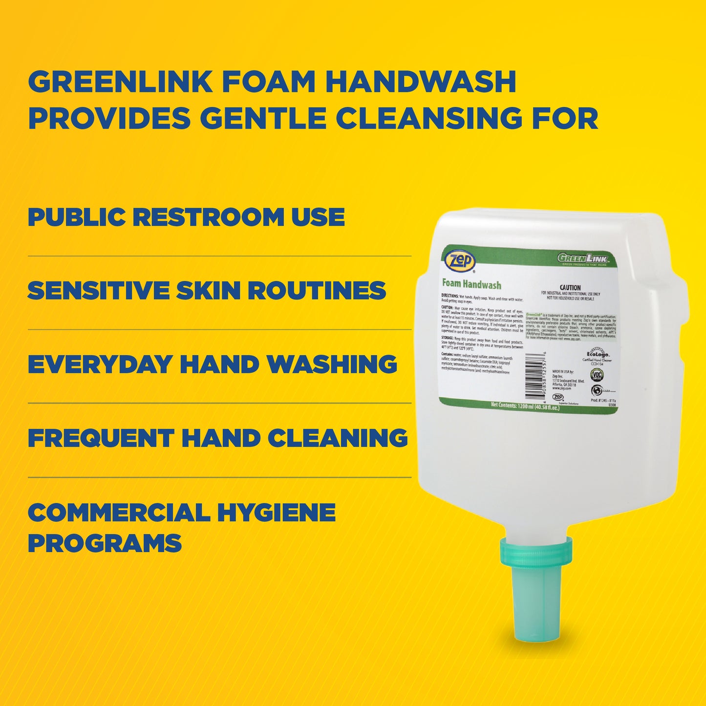 GreenLink Fragrance Free Foam Hand Wash