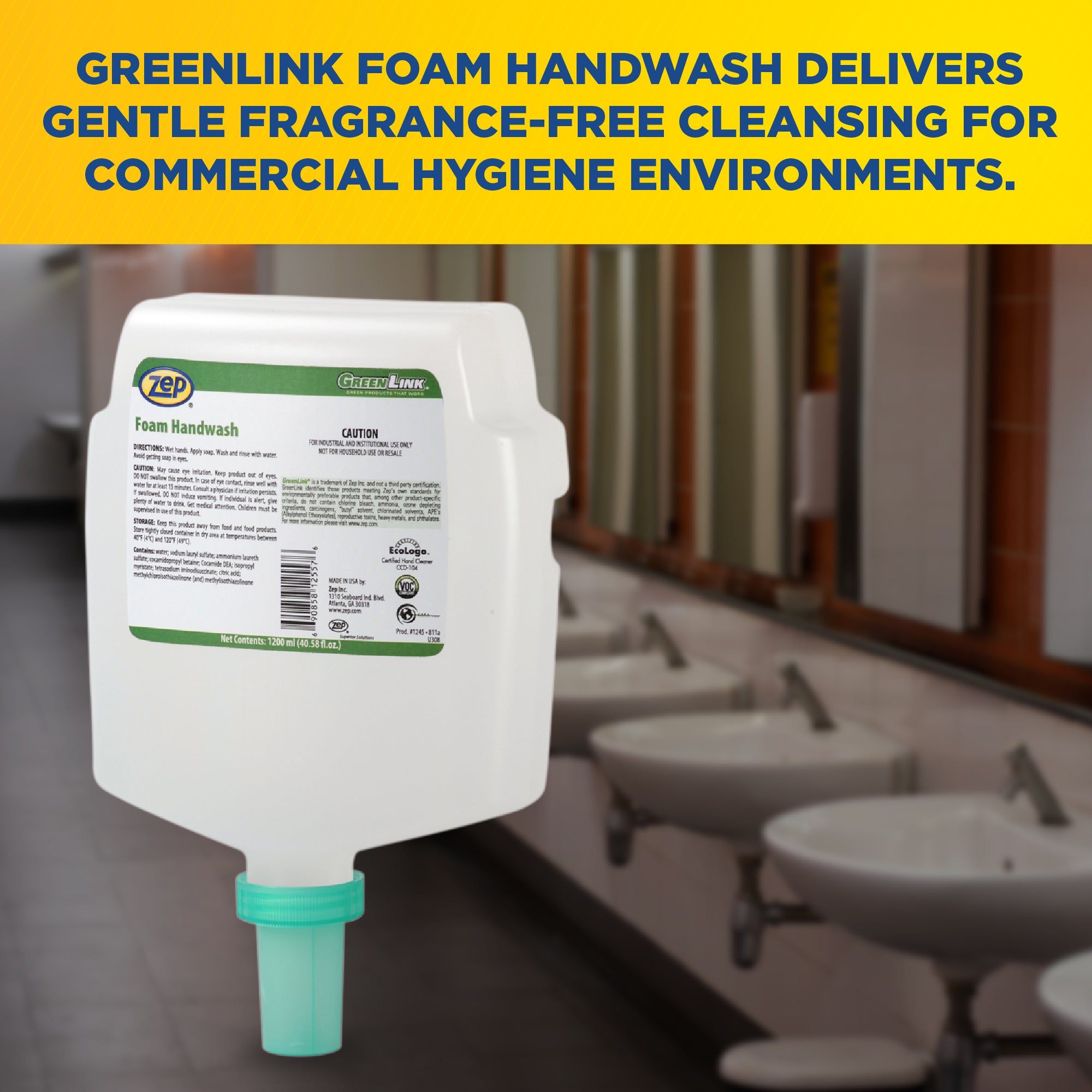 GreenLink Fragrance Free Foam Hand Wash – Zep Inc.