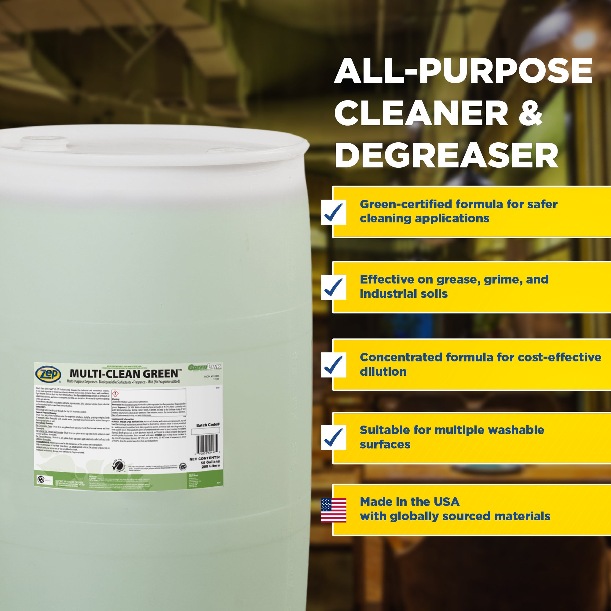 Multi-Clean Green Degreaser - 55 Gal – Zep Inc.