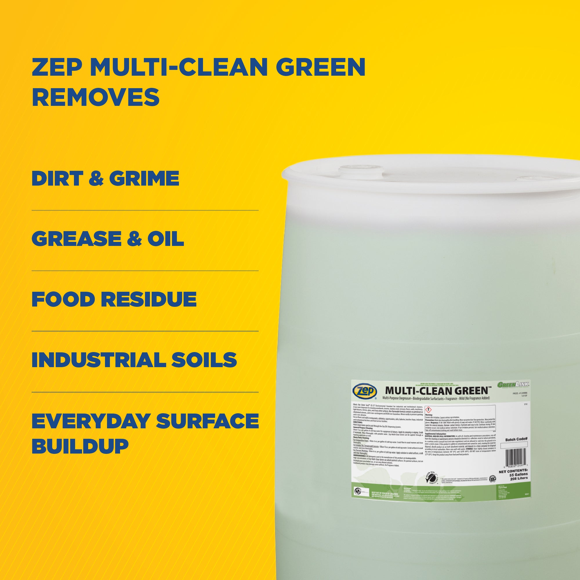Multi-Clean Green Degreaser - 55 Gal – Zep Inc.
