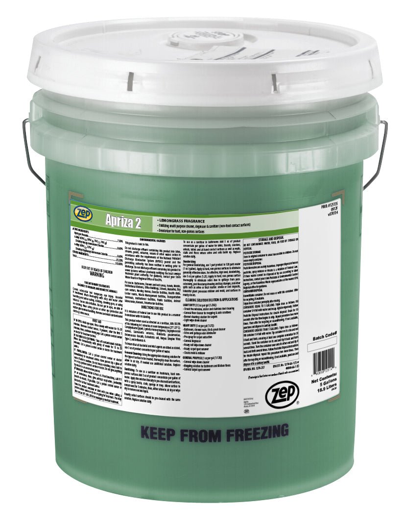 Apriza 2 Multi-Purpose Cleaner - 5 Gallon