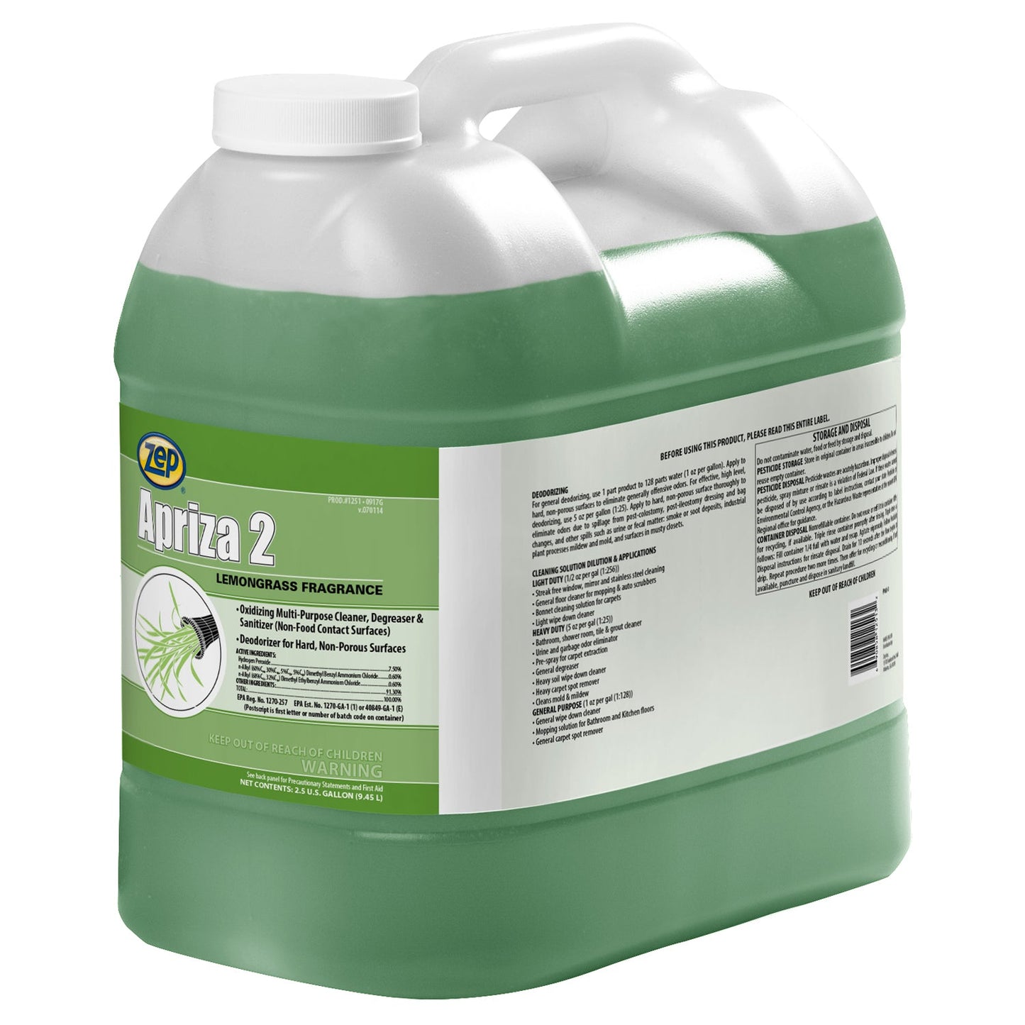 Apriza 2 Multi-Purpose Cleaner - 2.5 Gallon