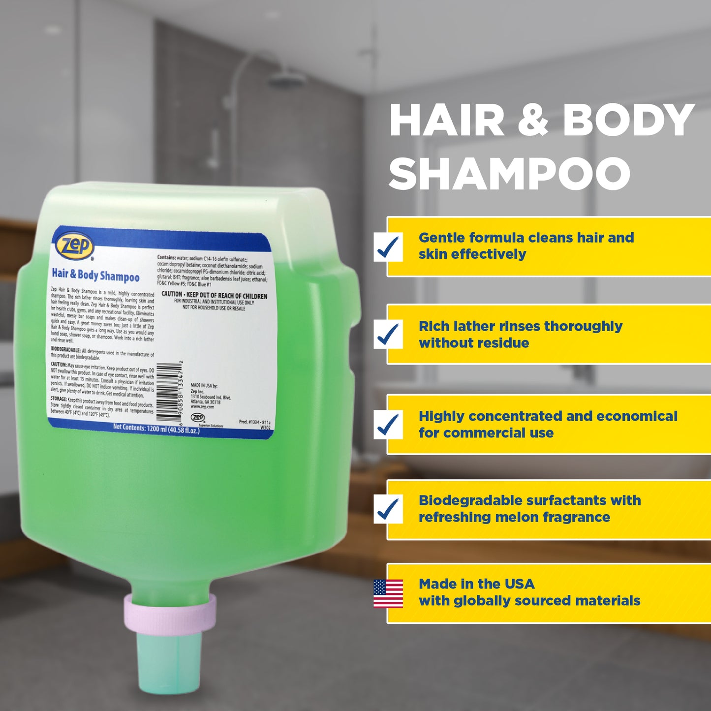 Hair & Body Shampoo-Fuzion Line
