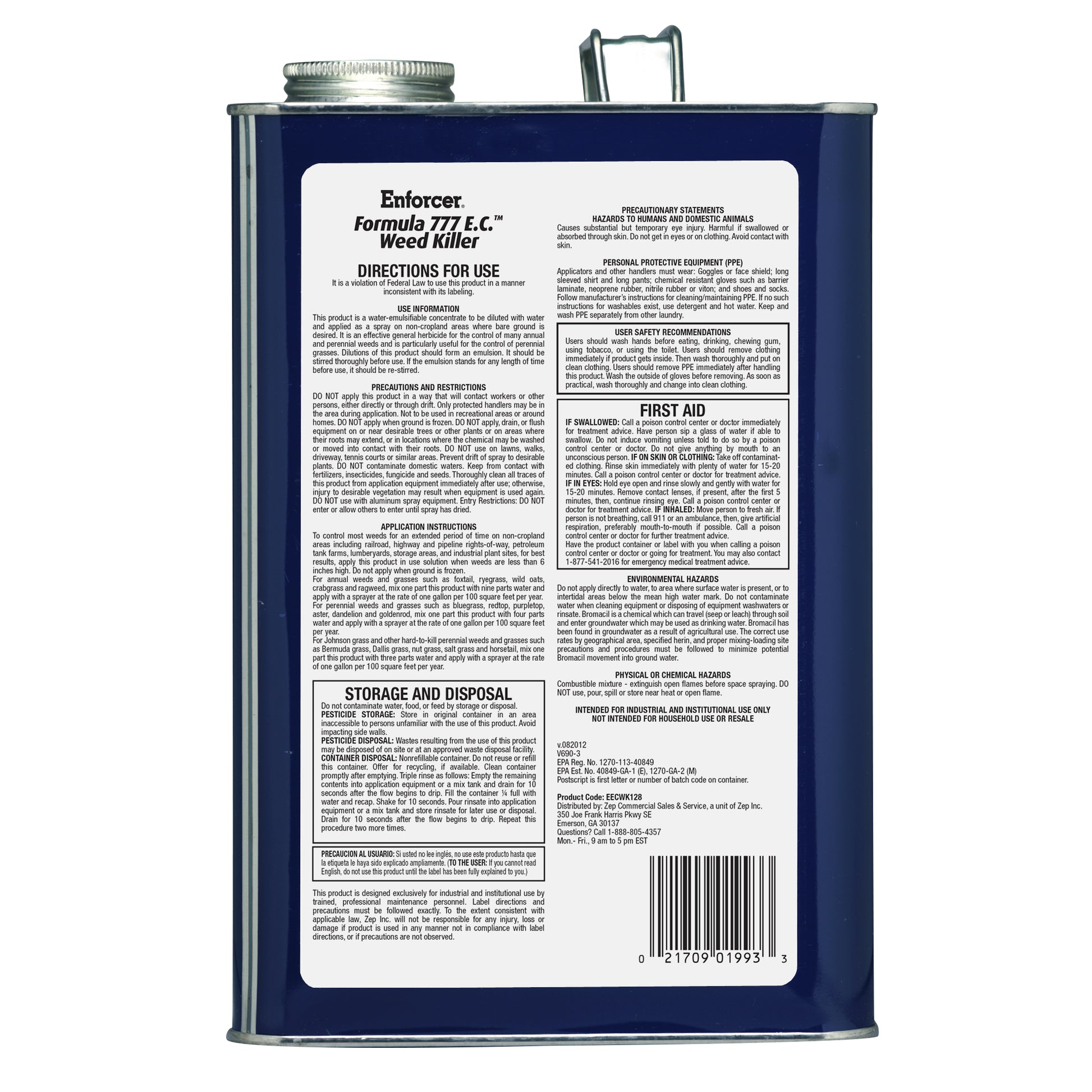 postscript herbicide label Formula 777 E.C.??? Weed Killer – Zep Inc
