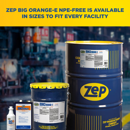 Zep Big Orange-E NPE Free Tar, Asphalt & Bug Remover Concentrate – Citrus Cleaner – 32 oz.