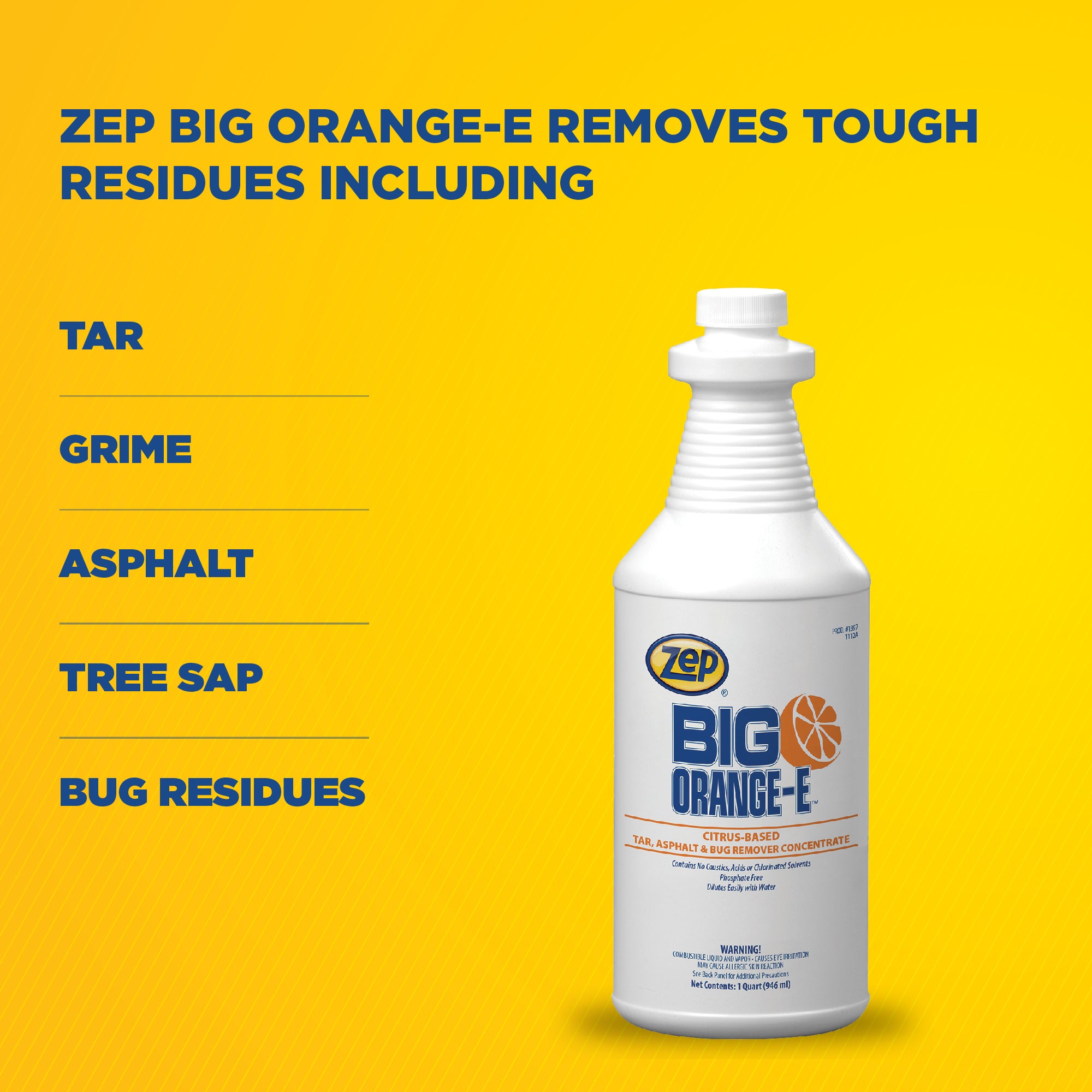 Zep Big Orange-E NPE Free Tar, Asphalt & Bug Remover Concentrate