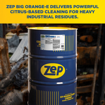 Zep Big Orange-E NPE Free Tar, Asphalt & Bug Remover Concentrate – Citrus Cleaner – 55 Gallon