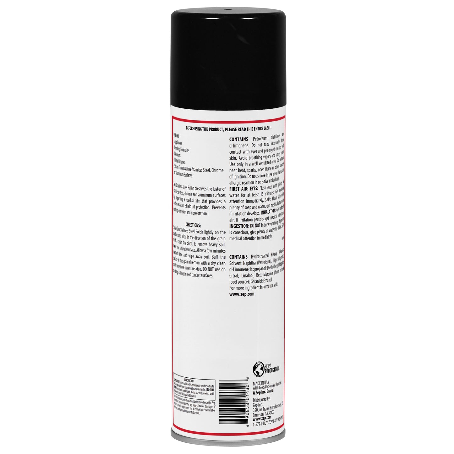 Zep Stainless Steel Polish – Prevents Rusting and Corrosion – 16 oz.