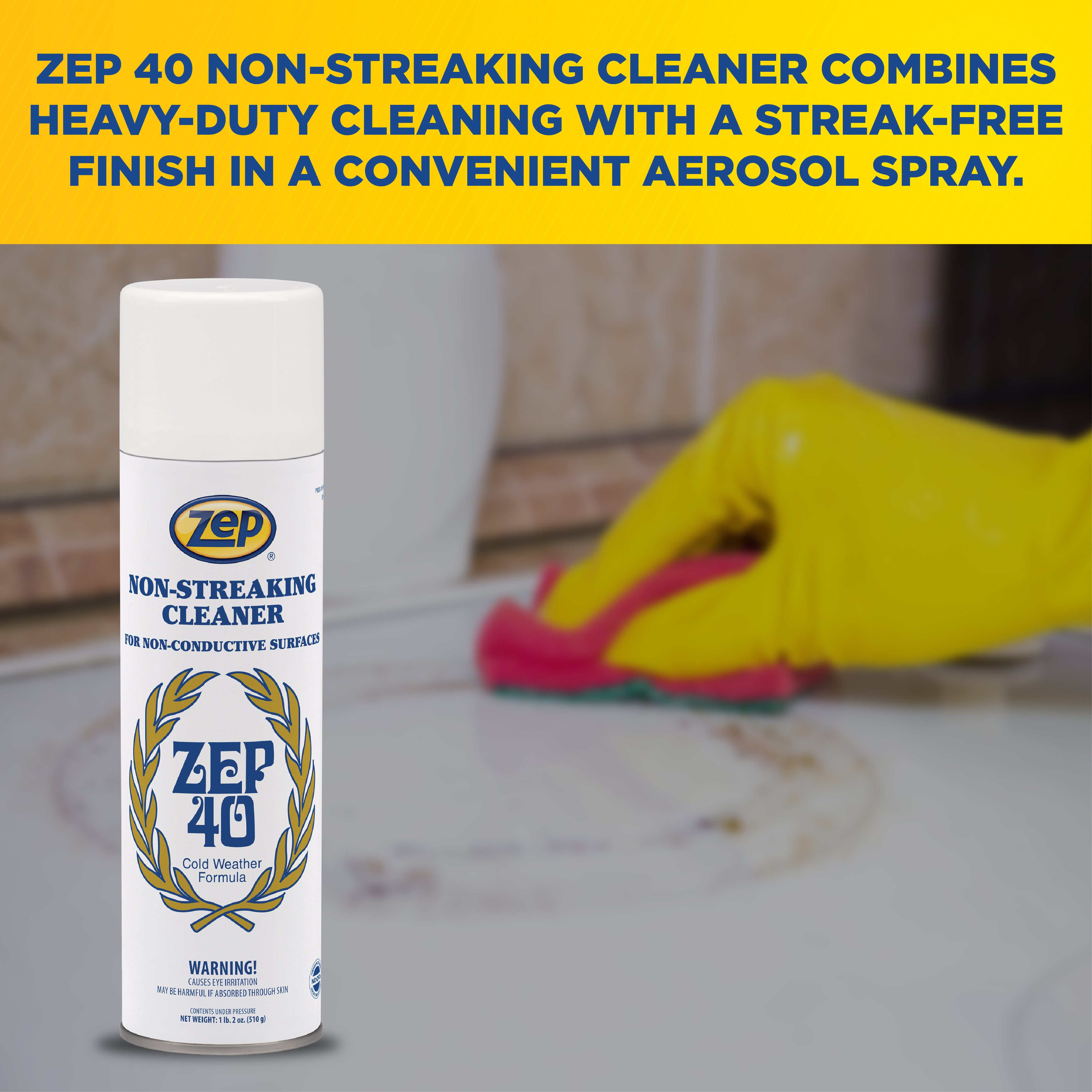 NAOP Zep 40 Non-Streaking Cleaner – For Non-Conductive Surfaces – 18 oz