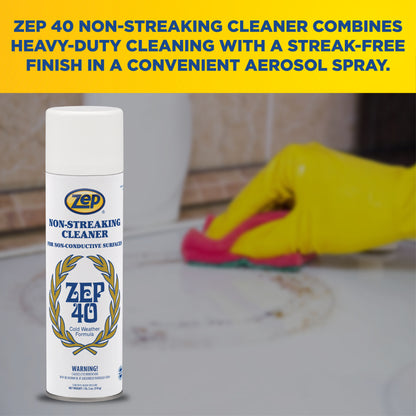Zep 40 Non-Streaking Cleaner – For Non-Conductive Surfaces – 18 oz