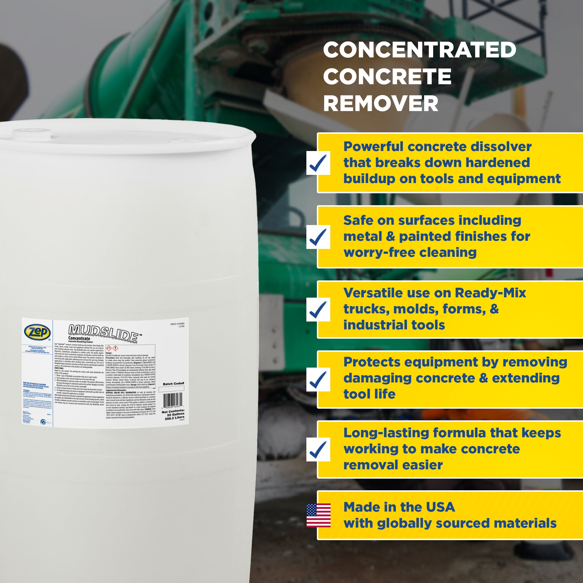 Zep Mudslide Concentrate – Heavy-Duty Concrete Dissolver and