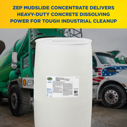 Zep Mudslide Concentrate – Heavy-Duty Concrete Dissolver and Remover – 55 Gallon