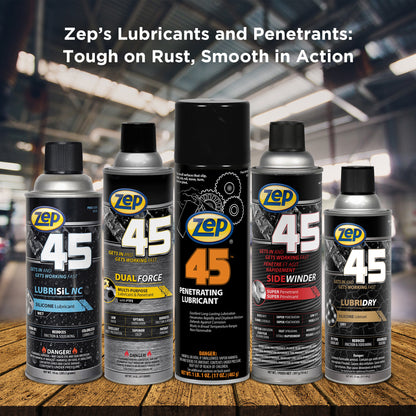 Zep 45 Penetrating Lubricant Reduces Friction - 17 oz Zep Inc. Zep 45 Penetrating Lubricant Reduces Friction - 17 oz Zep Inc.