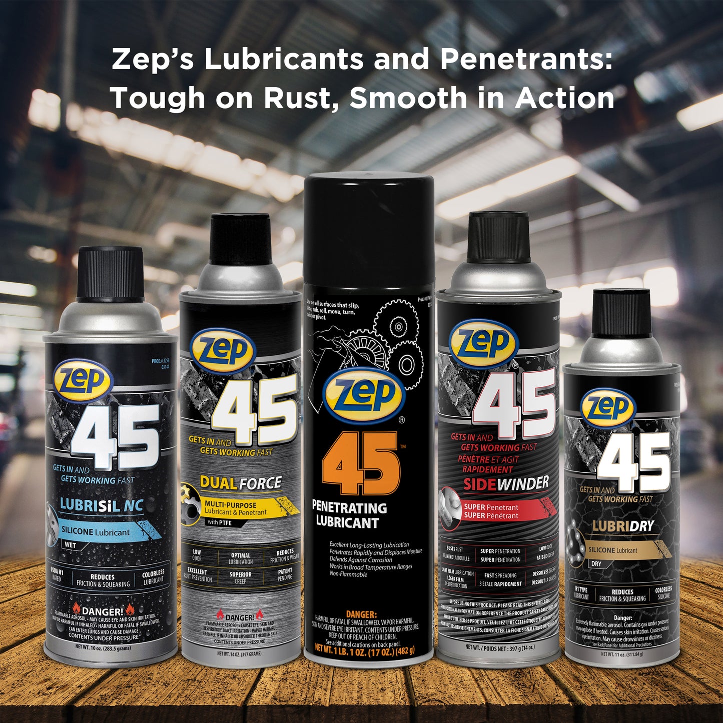 Zep 45 Penetrating Lubricant – Reduces Friction - 17 oz