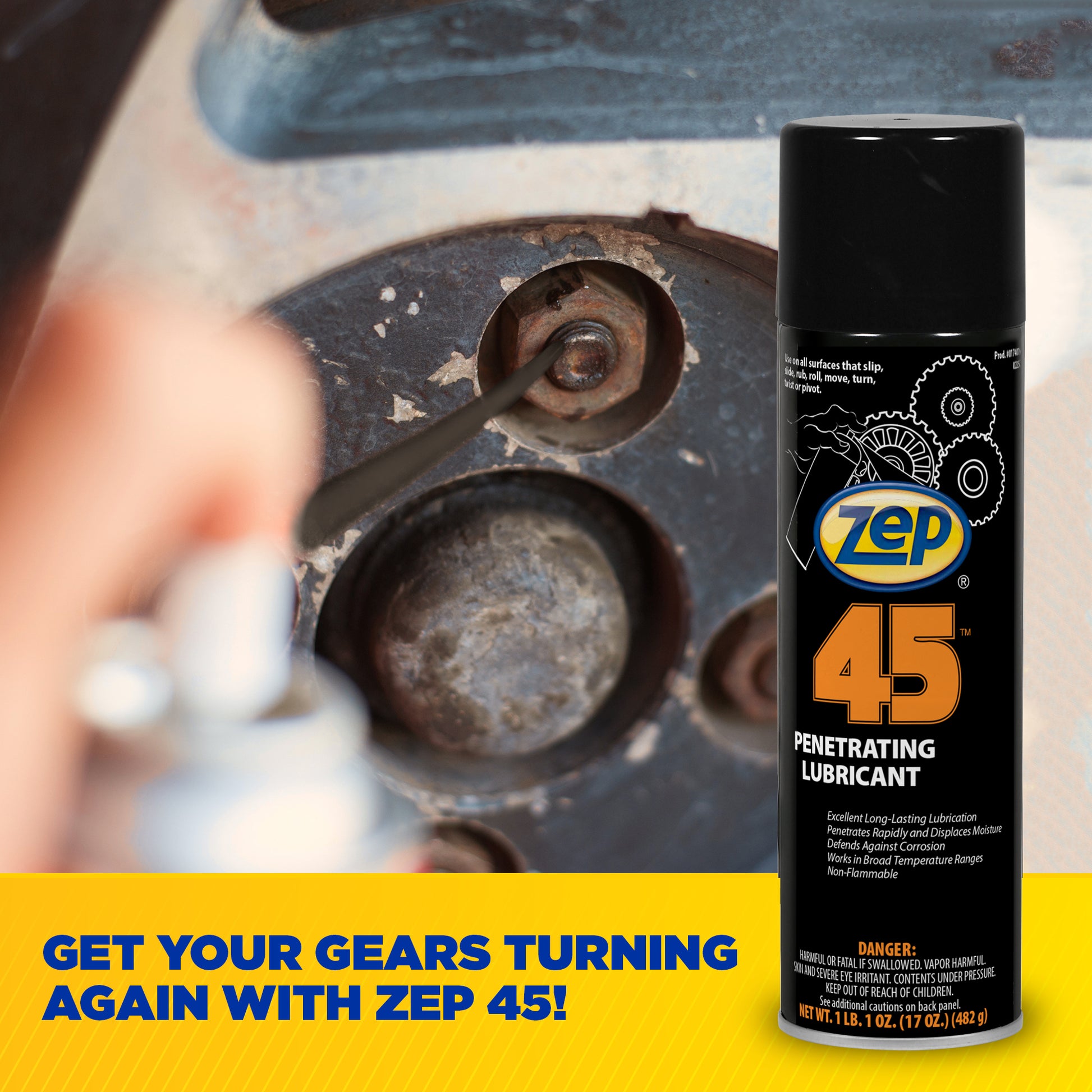 Zep 45 Penetrating Lubricant Reduces Friction - 17 oz Zep Inc. Zep 45 Penetrating Lubricant Reduces Friction - 17 oz Zep Inc.