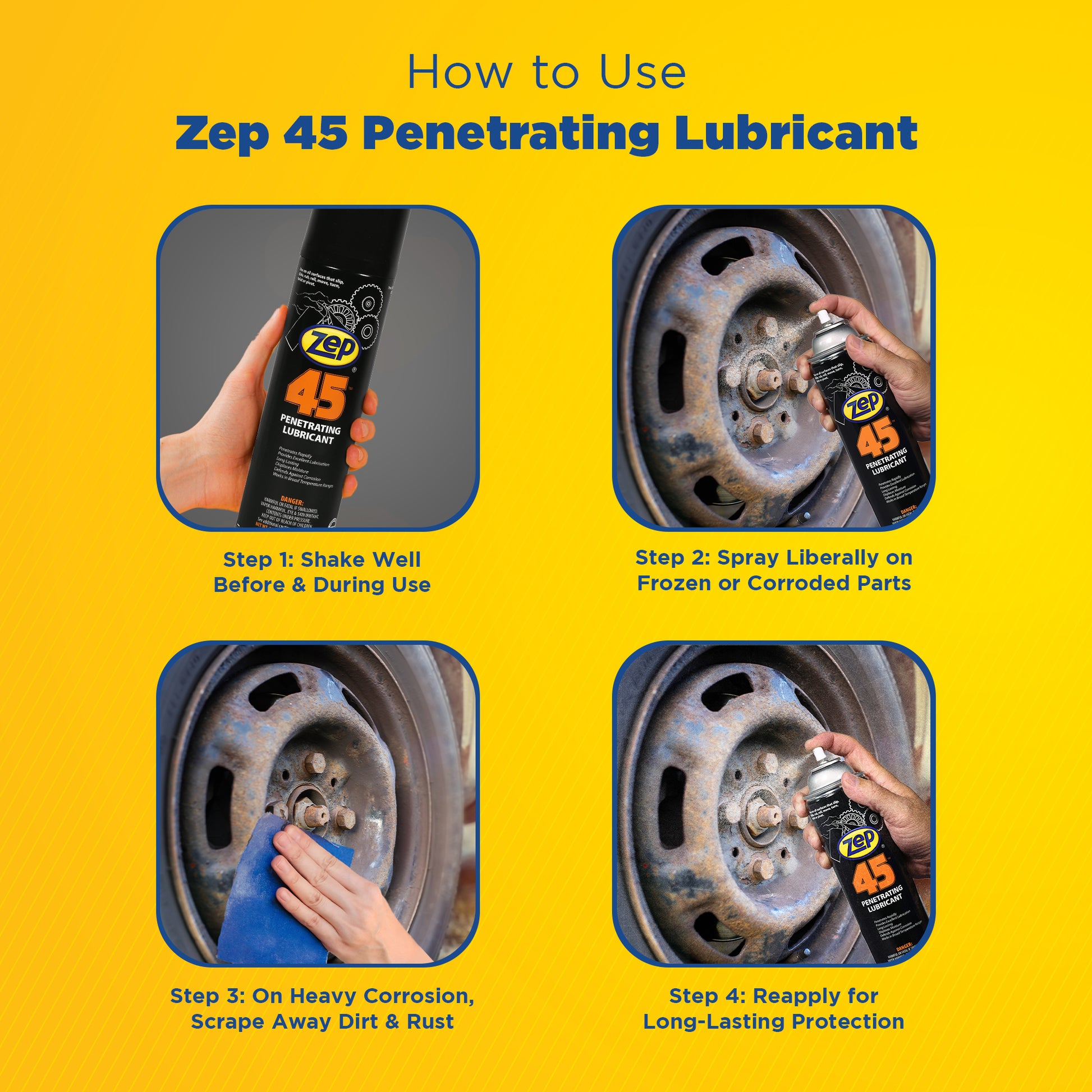 Zep 45 Penetrating Lubricant Reduces Friction - 17 oz Zep Inc. Zep 45 Penetrating Lubricant Reduces Friction - 17 oz Zep Inc.