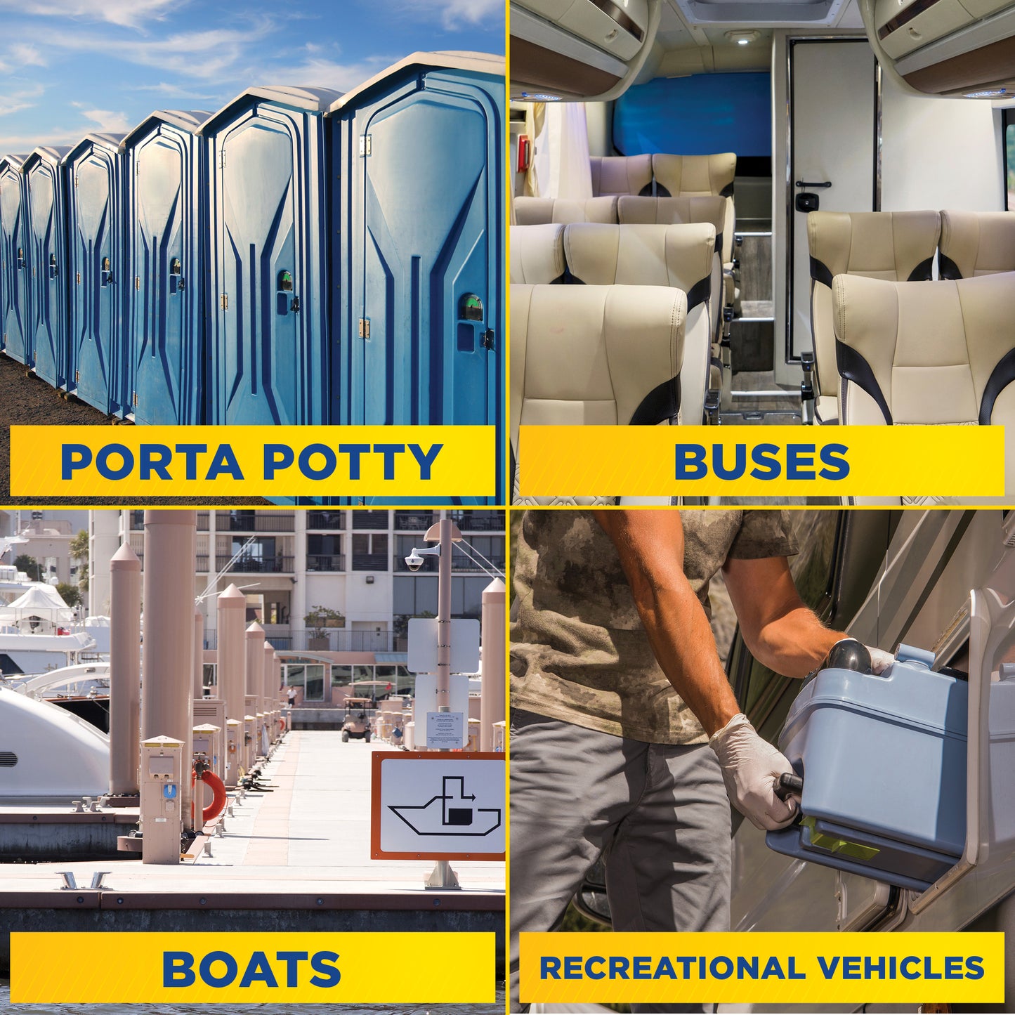 Zep Big John II Portable Toilet Deodorant – Concentrated Cleaner for Odor Control – 55 Gallon