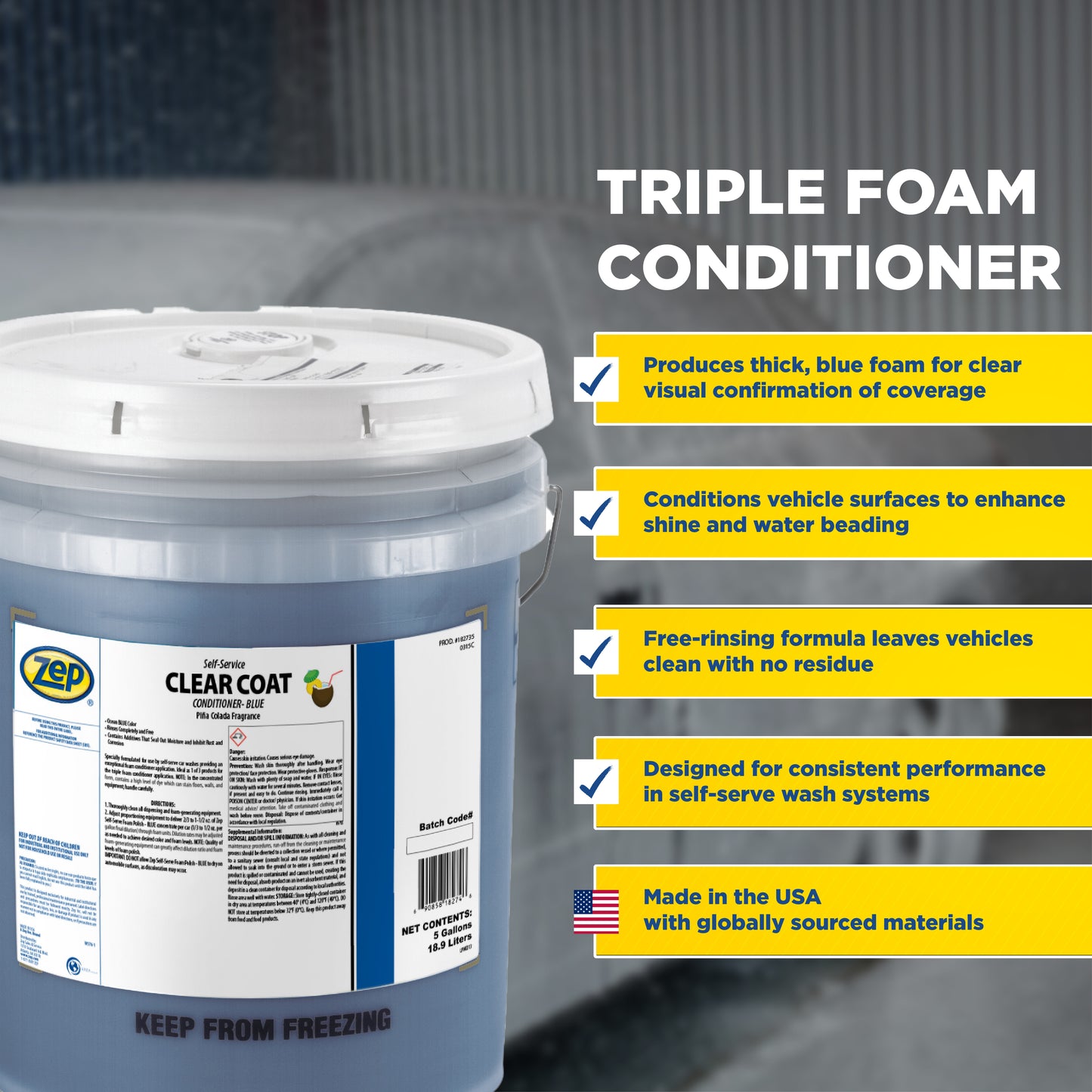 Zep Self-Serve Foam Conditioner - 5 Gallon