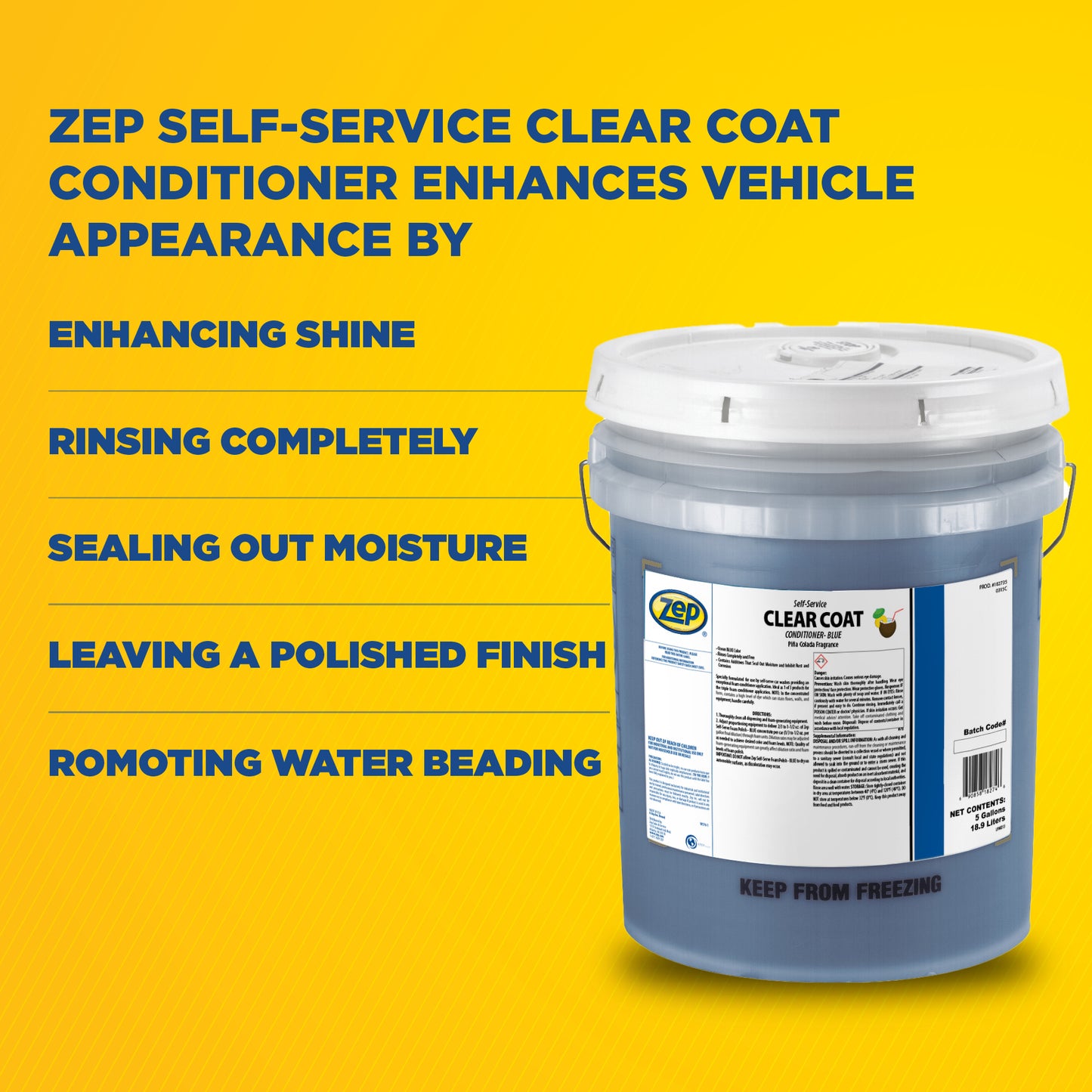Zep Self-Serve Foam Conditioner - 5 Gallon