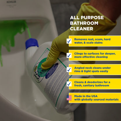 Zep Ring Master All Purpose Bathroom Cleaner – Removes Rust, Scum and Toilet Stains – 5 Gallon