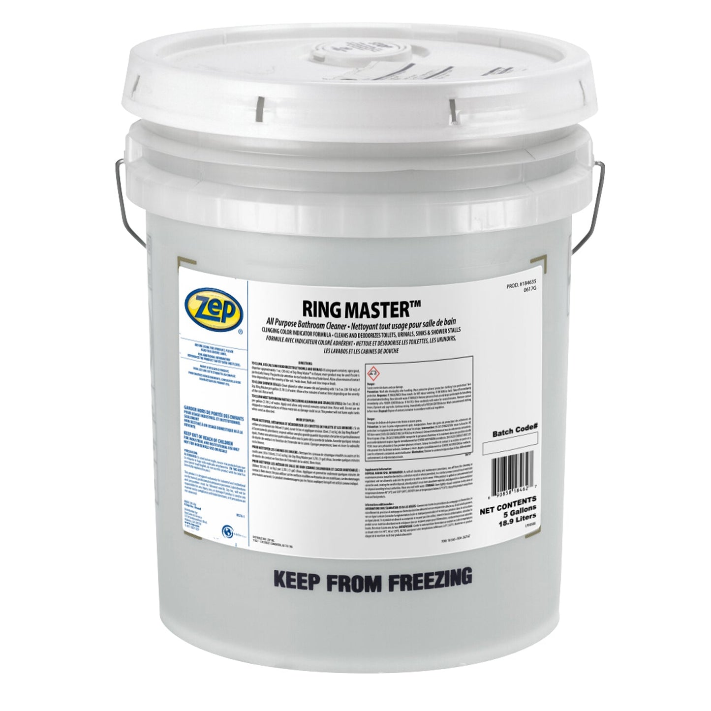 Zep Ring Master All Purpose Bathroom Cleaner – Removes Rust, Scum and Toilet Stains – 5 Gallon