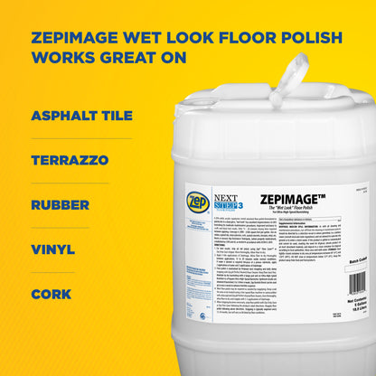 ZepImage Wet-Look Floor Polish – Protects Floors from Scuffs – 5 Gallon