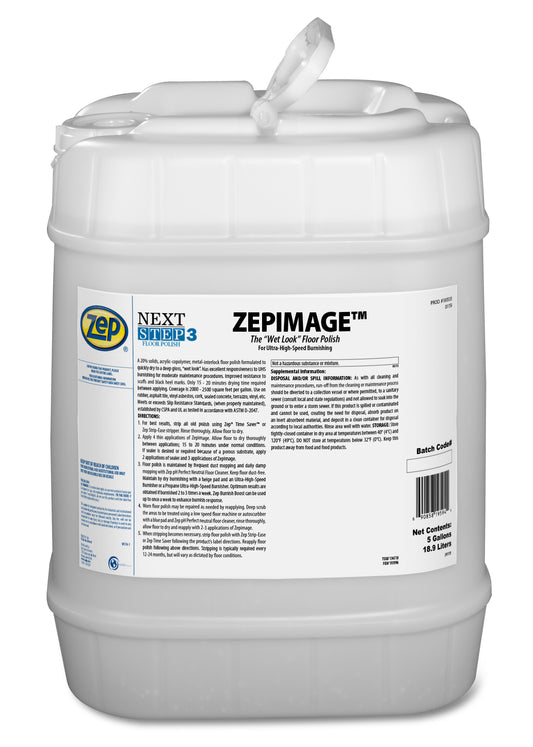 ZepImage Wet-Look Floor Polish – Protects Floors from Scuffs – 5 Gallon