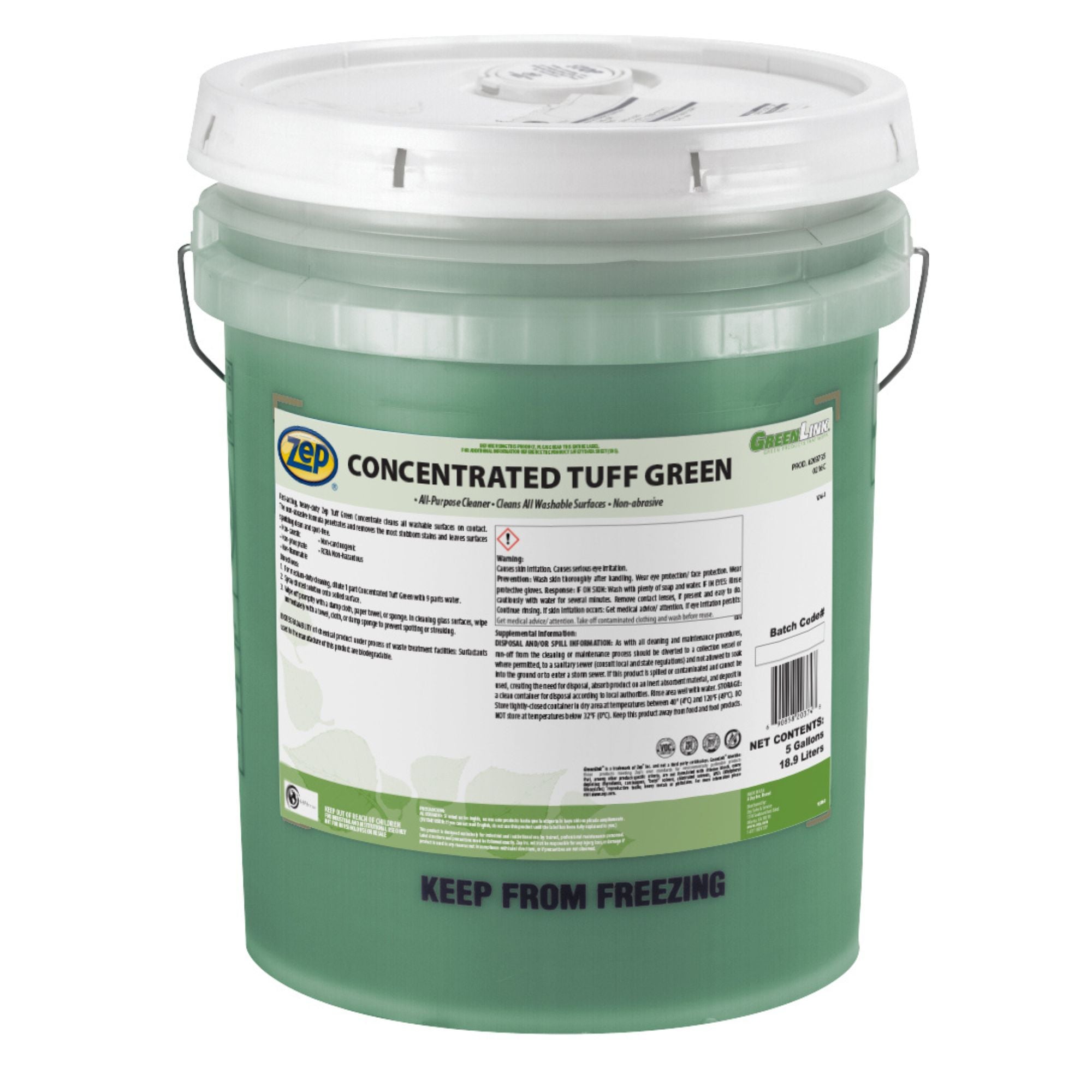 Zep Tuff Green Concentrated All-Purpose Cleaner – Removes Stubborn