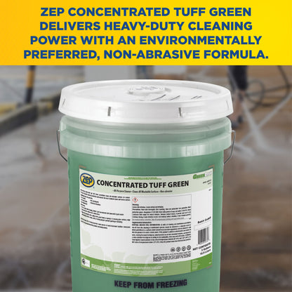 Zep Tuff Green Concentrated All-Purpose Cleaner – Removes Stubborn Stains – 5 Gallon
