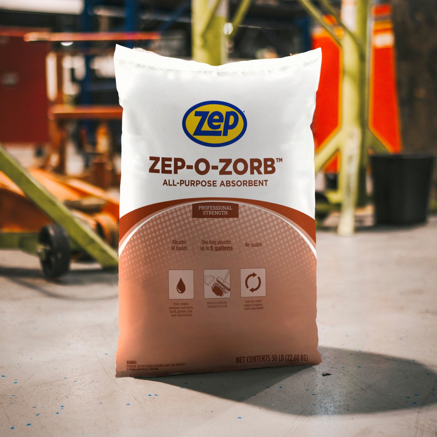 Zep-O-Zorb All-Purpose Absorbent - 50 Pound