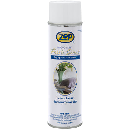 Zep Micromist Fresch Scent Deodorizer  - Air Freshener Spray Neutralizes Tobacco Odor and Freshens Stale Air - 10 oz