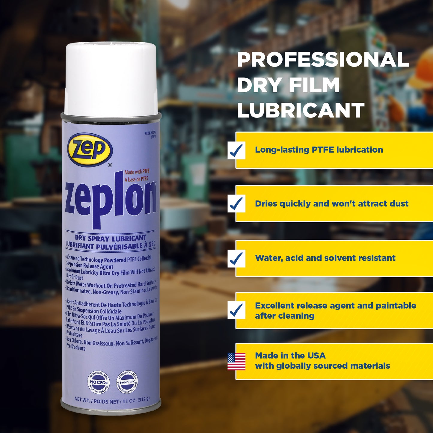 Zeplon Dry Spray Lubricant - 11 oz.