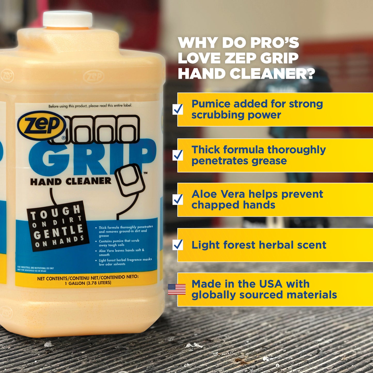 Grip Industrial Pumice Hand Cleaner - 1 Gallon