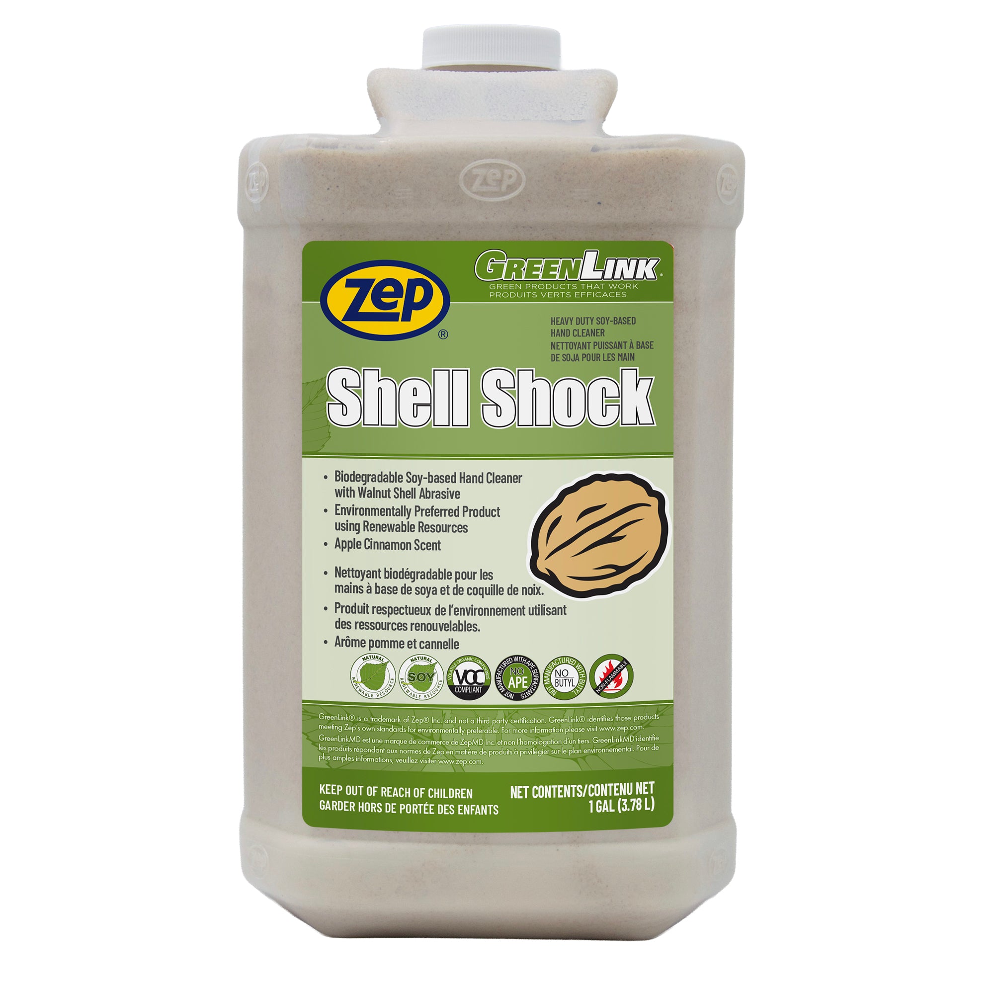 Zep Shell Shock Hand Cleaner – Walnut Shell Scrubs Away Dirt and