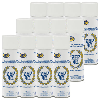 Zep 40 LV Glass, Mirror and General-Purpose Cleaner – No Spotting or Streaks – 18 oz