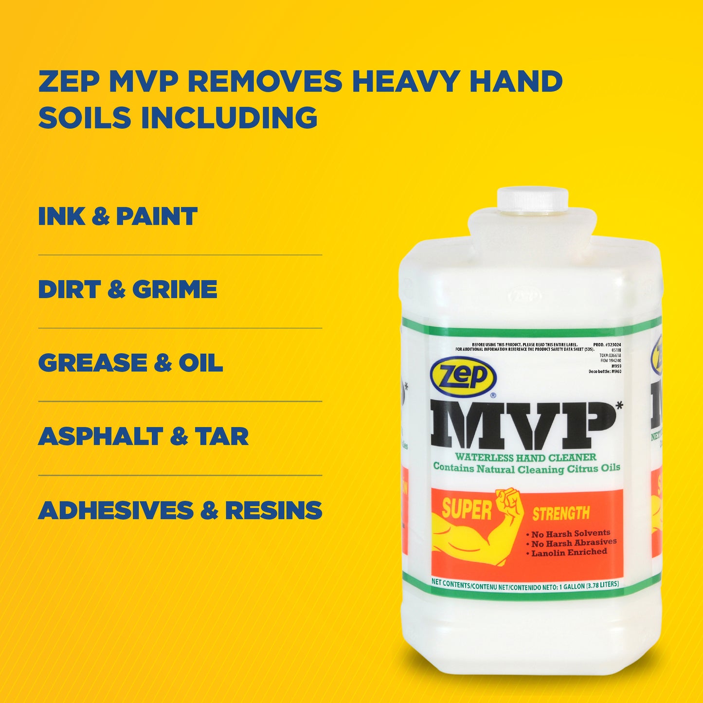 MVP Waterless Hand Cleaner and Zep D-4000 Hand Soap Dispenser Bundle - 1 Gal