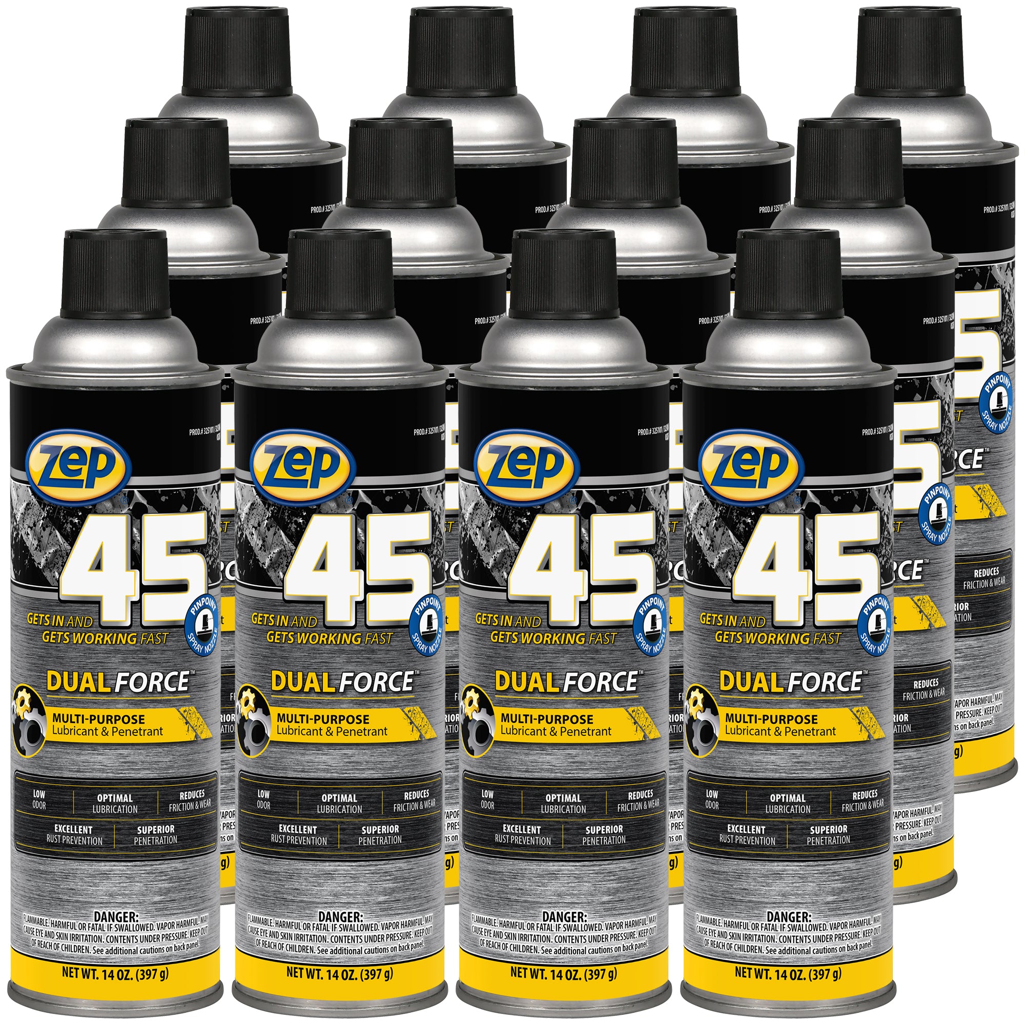 Zep 45 Dual Force PP Multi-Purpose Lubricant & Penetrant- 14 oz