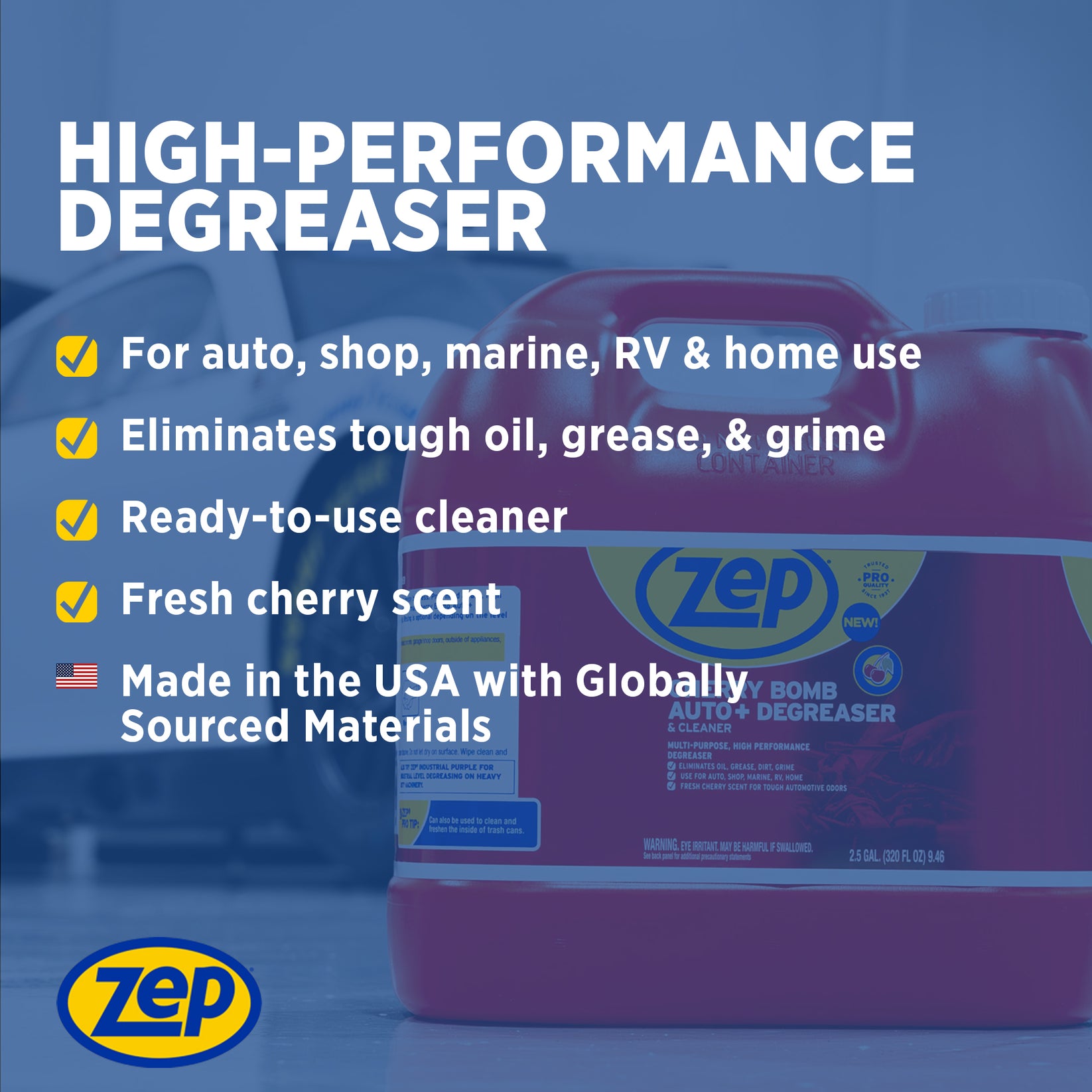 Zep Cherry Bomb Auto+ Degreaser & Cleaner - For Auto, Marine, RV, & Ho ...