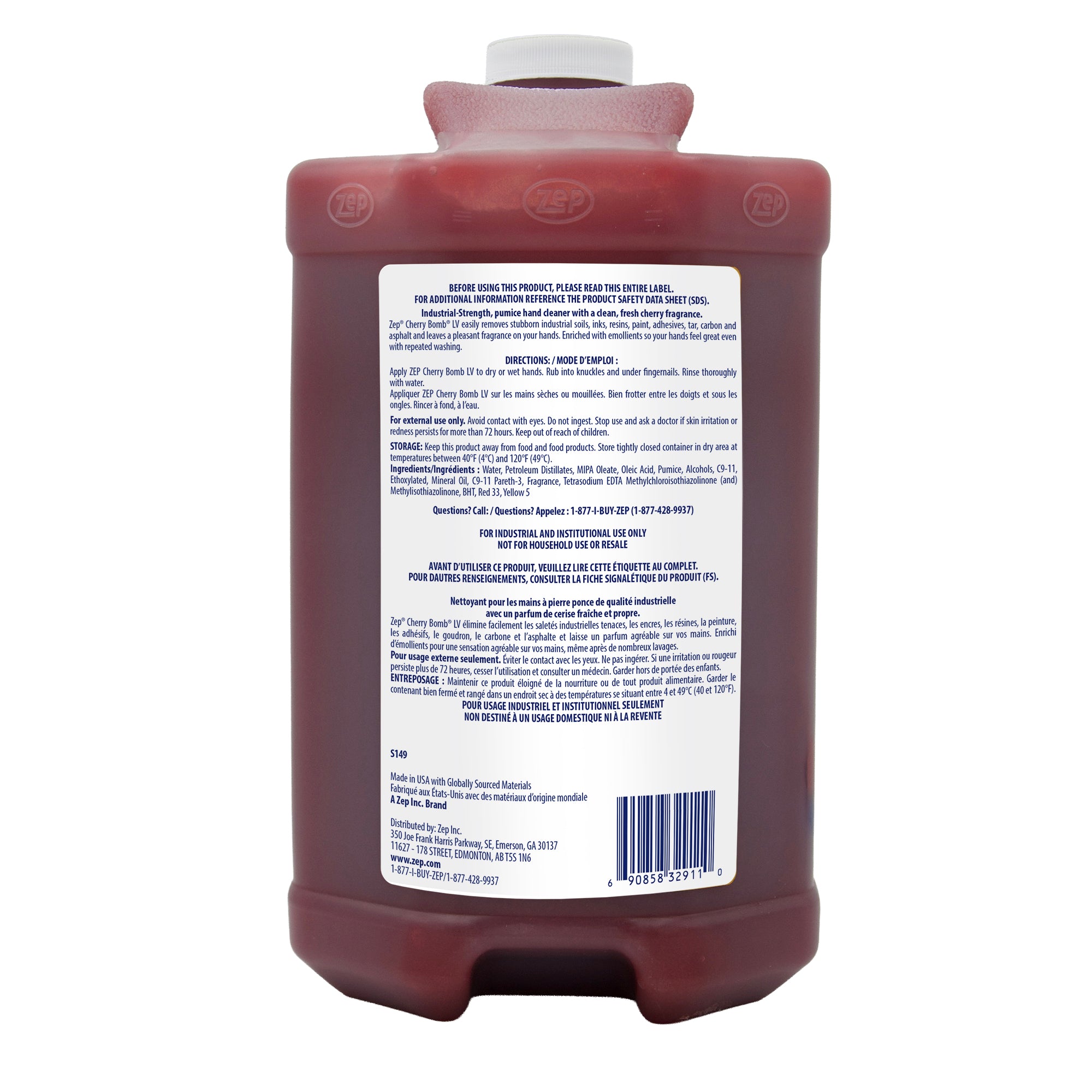 Cherry Bomb LV Industrial Pumice Hand Cleaner - 1 Gallon – Zep Inc.